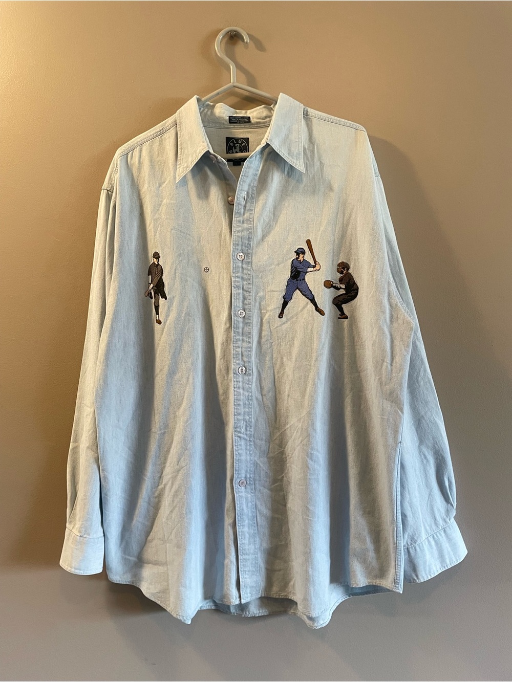 Blue Rodeo Light Blue Cotton Shirt - Size L